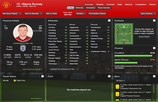 Football Manager 2014 transfers and nuggets