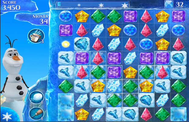 Solution for Frozen Free Fall Lv. 121 at the end